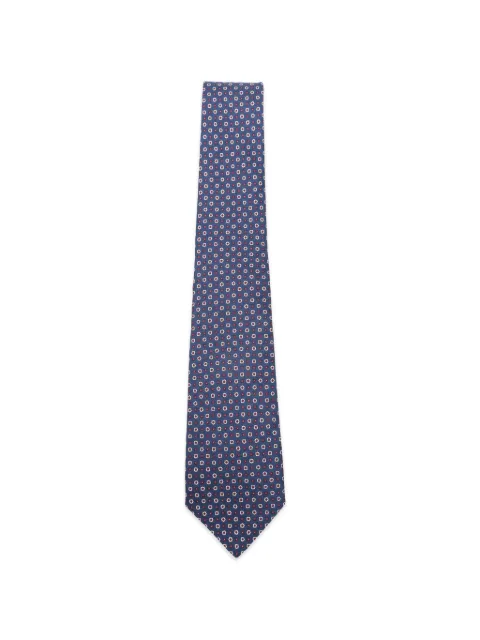Kiton geometric-pattern tie