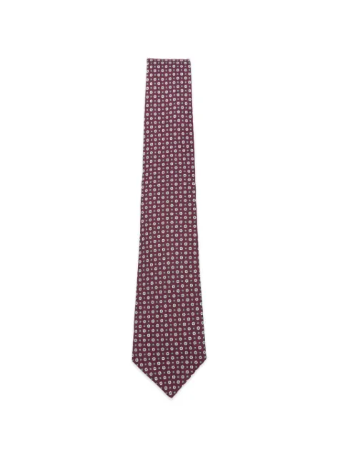 Kiton geometric-pattern tie