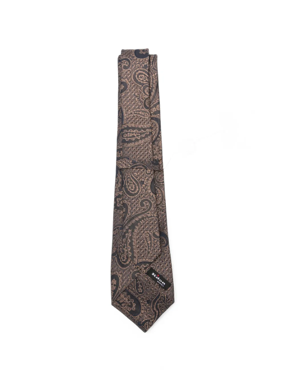 Kiton Stropdas met paisley-print Bruin
