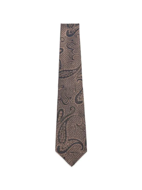 Kiton paisley-print tie