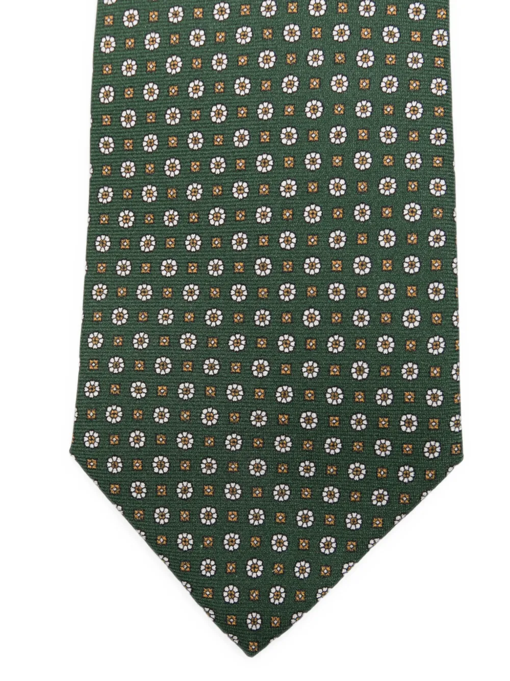 Kiton Stropdas met bloemenprint Groen