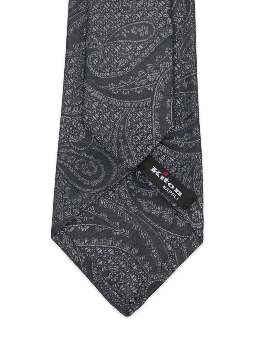 Kiton Stropdas met paisley-print Zwart