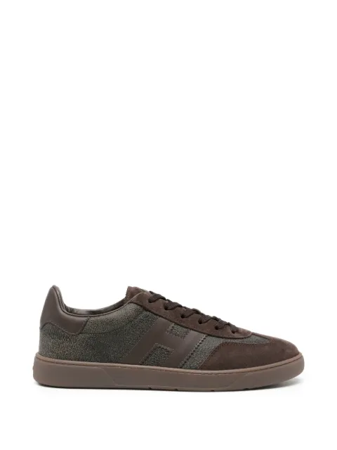 Hogan Cool logo-patch suede sneakers