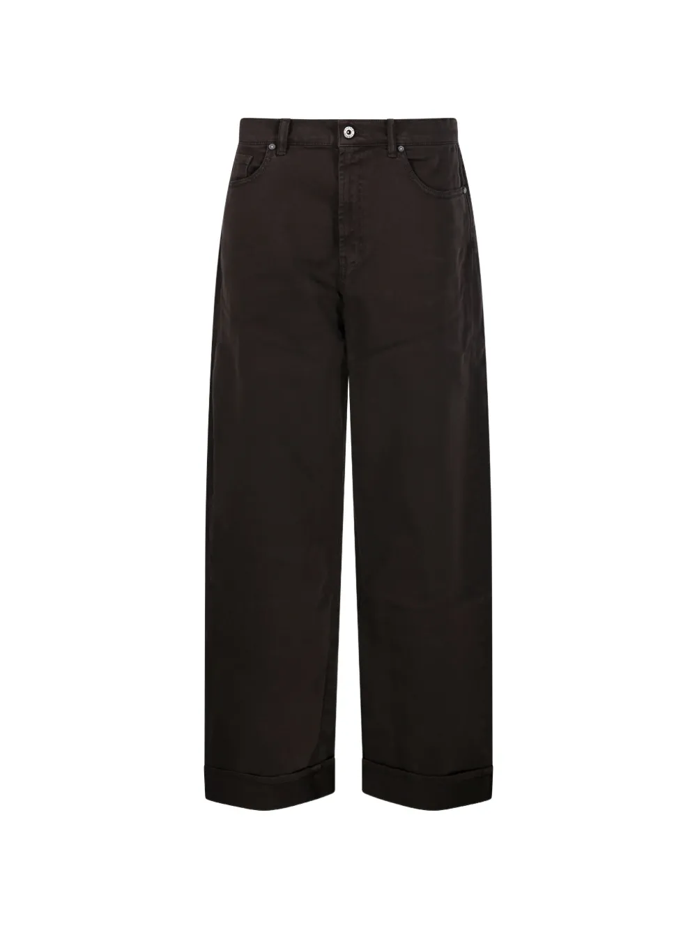 P.a.r.o.s.h Turn-up Cuff Trousers In Brown