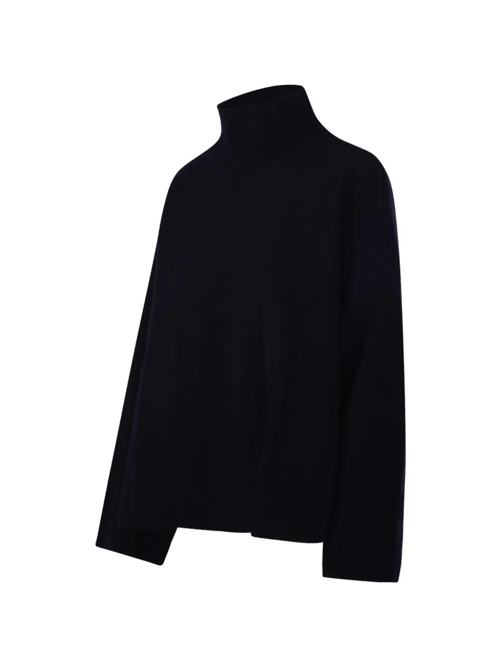 Allude Trui met verlaagde schouders en hoge hals Blauw