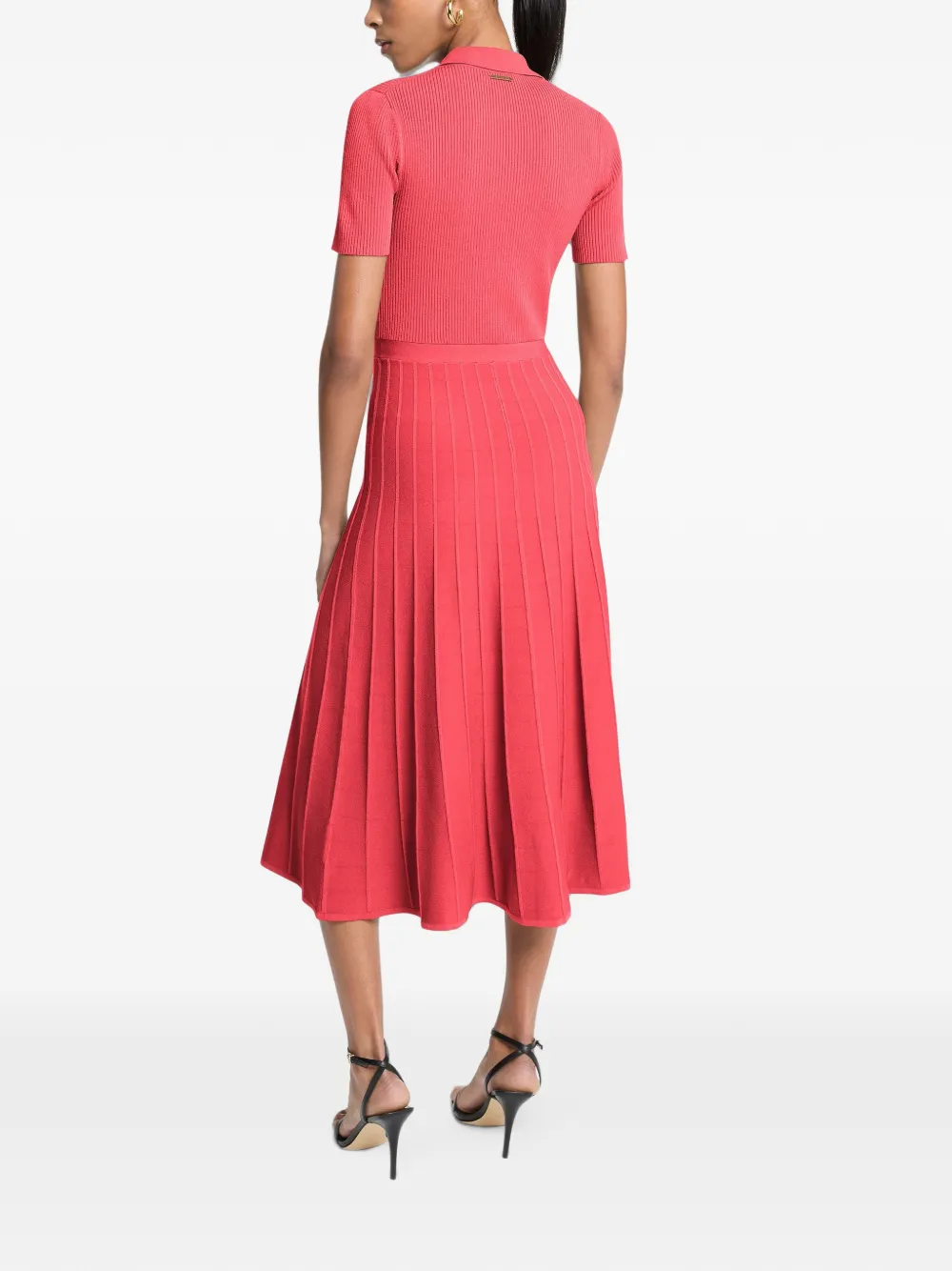 Michael Kors Ribgebreide polojurk Rood