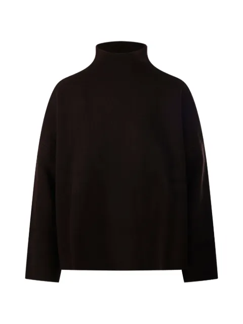 Allude suéter de cuello alto con hombros caídos