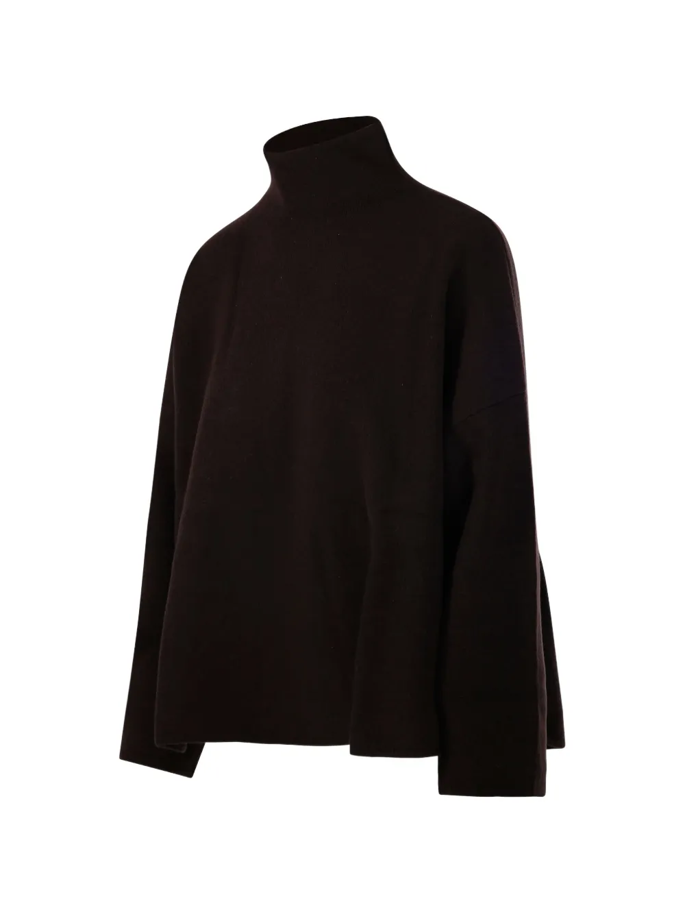 Allude Trui met verlaagde schouders en hoge hals Bruin