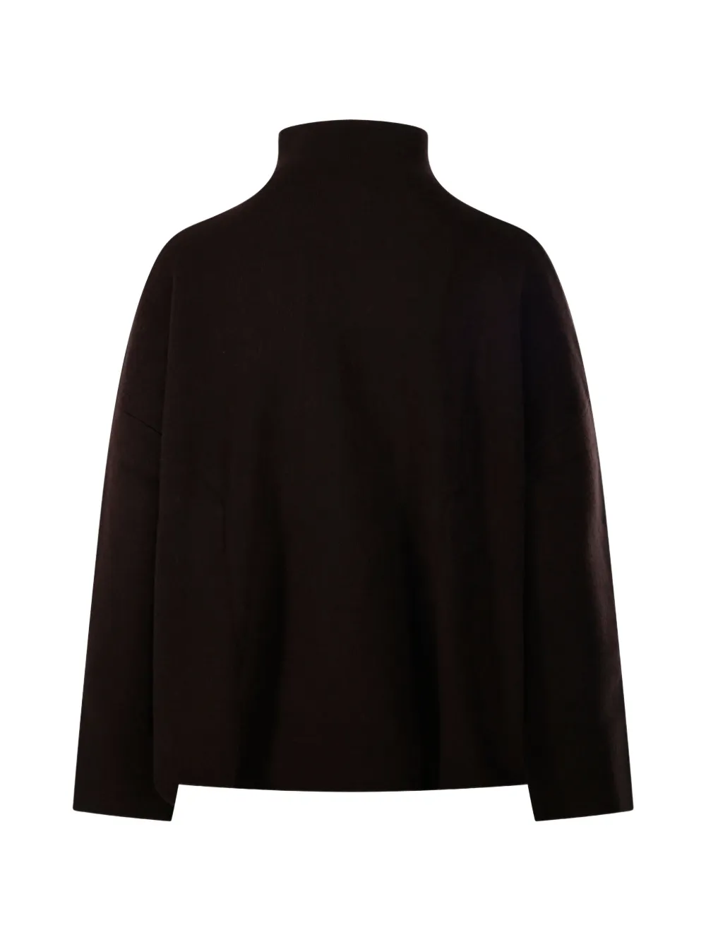 Allude Trui met verlaagde schouders en hoge hals Bruin