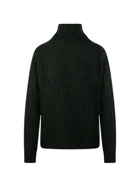 Allude suéter tejido canalé con cuello vuelto