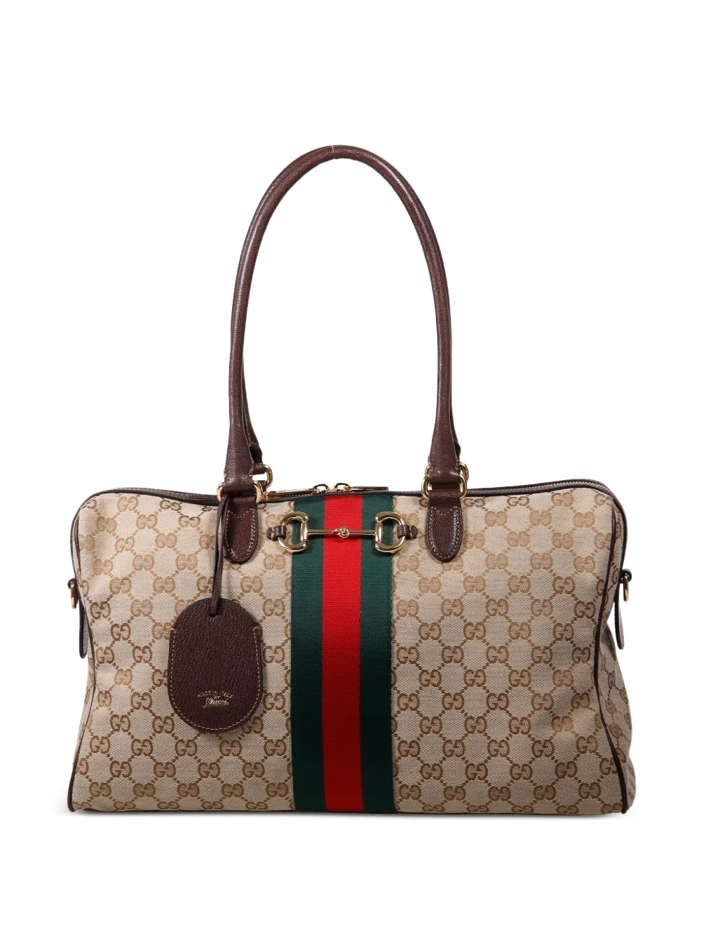Gucci Large Borsetto Gg Canvas Tote Bag In Blue