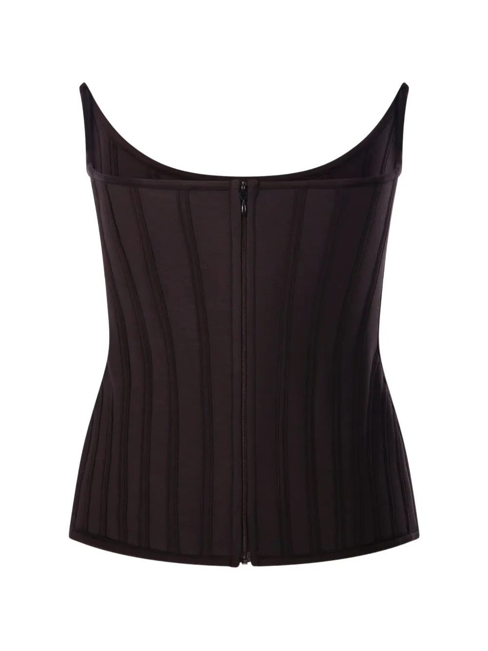 Giuseppe Di Morabito Geribbelde korset top Bruin