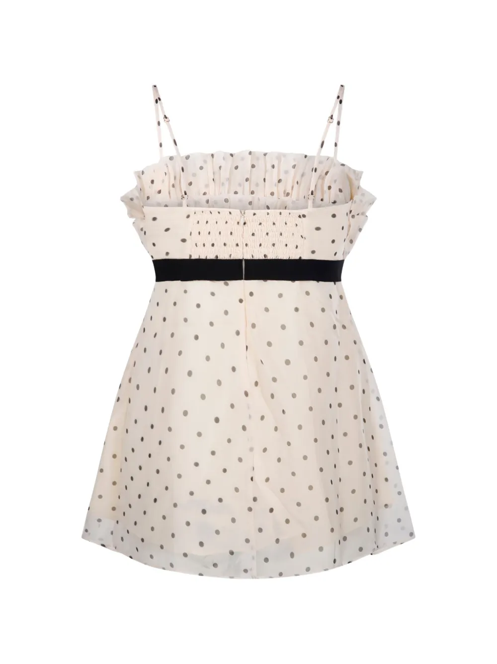ZIMMERMANN Geplooide top met stippen Beige
