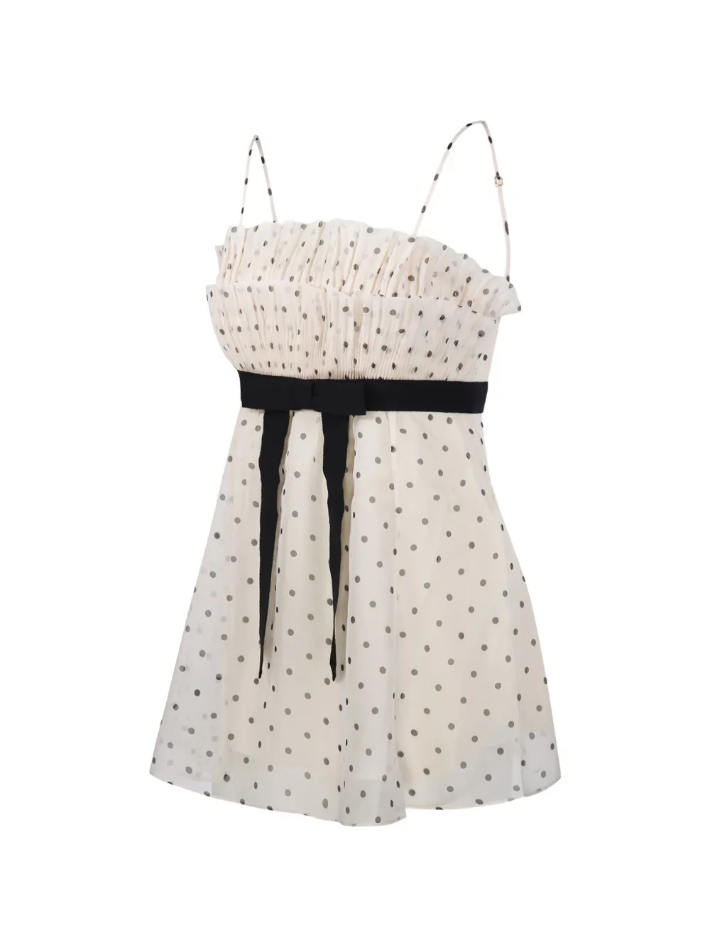 ZIMMERMANN Geplooide top met stippen Beige