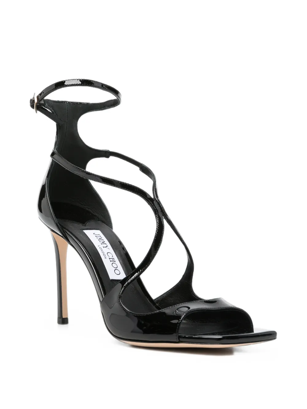 Jimmy Choo Azia leather sandals Zwart