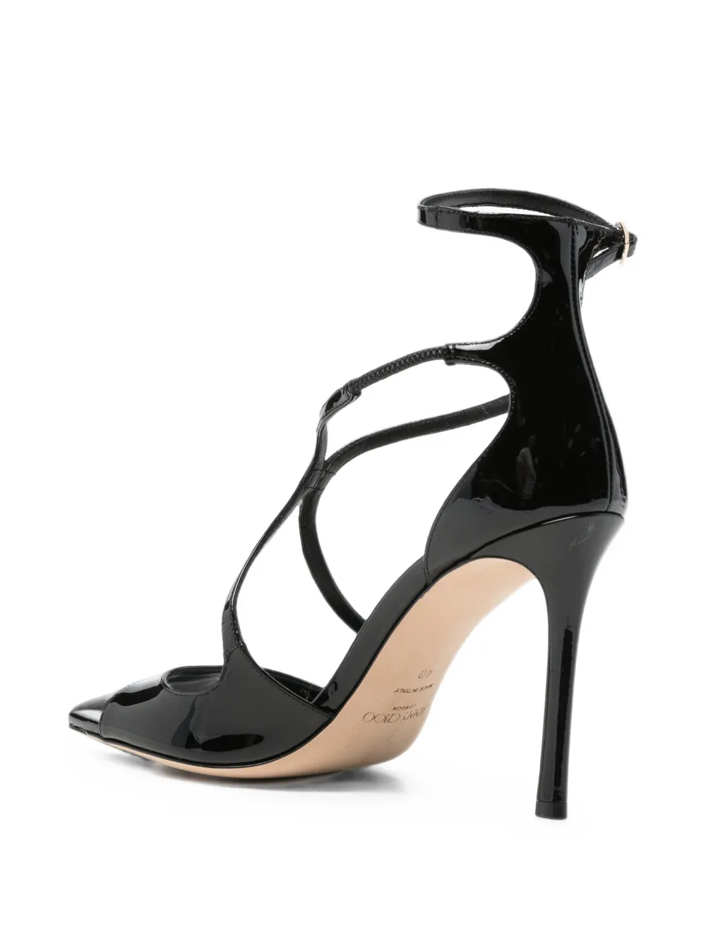 Jimmy Choo Azia leather sandals Zwart