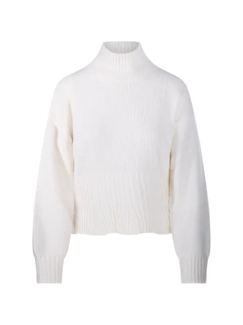 Allude suéter tejido canalé con cuello vuelto