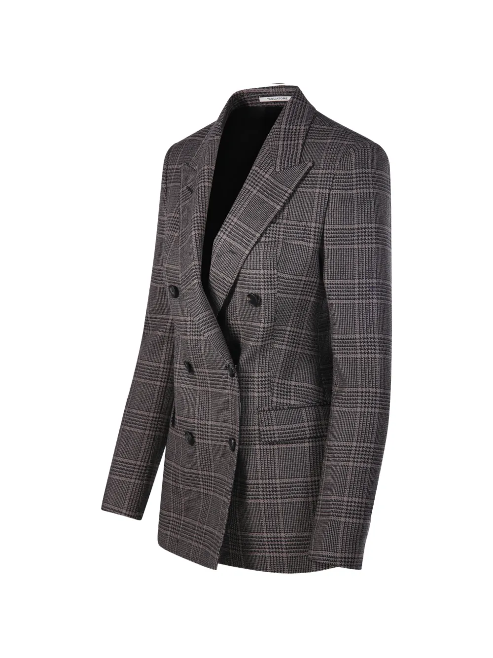 Tagliatore Geruite Parigi blazer met dubbele rij knopen Zwart