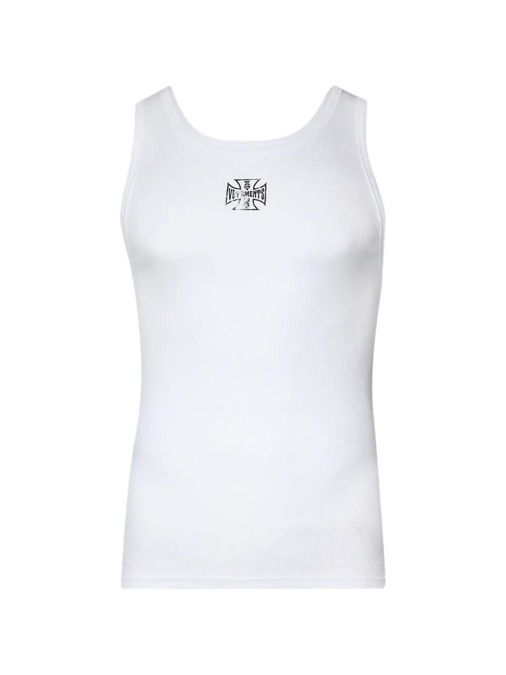VETEMENTS Biker Cross tanktop met logoprint Wit