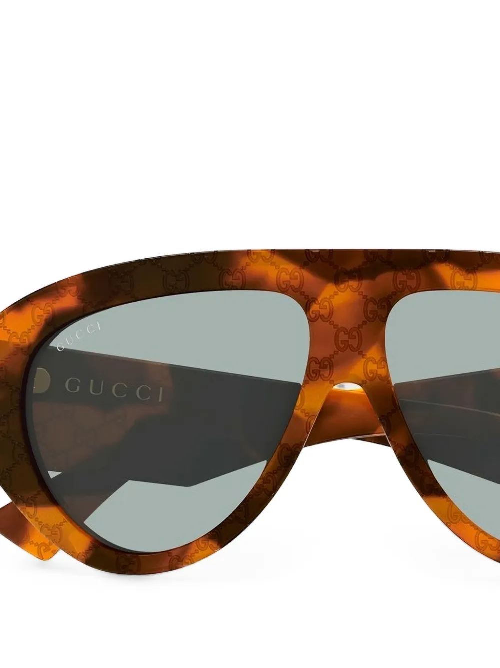Gucci Eyewear Zonnebril met piloten montuur Bruin