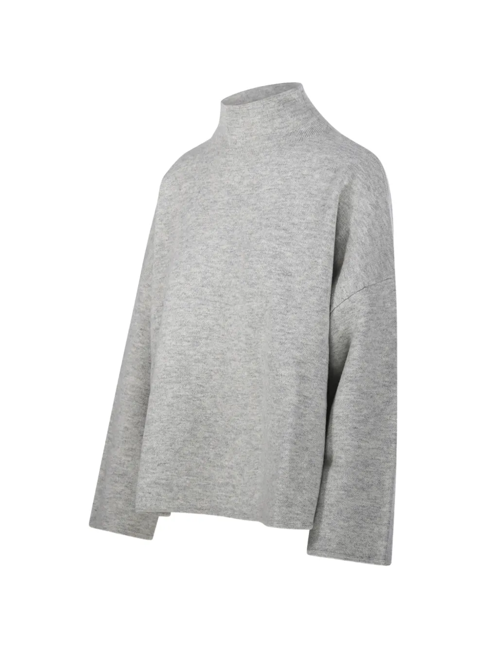 Allude Trui met hoge hals en verlaagde schouders Grijs