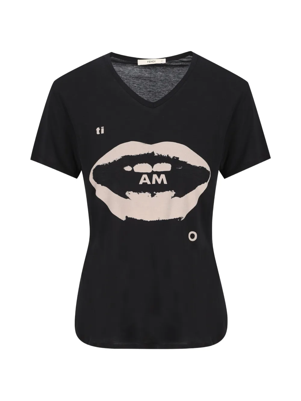 FENDI V-neck T-shirt - Nero