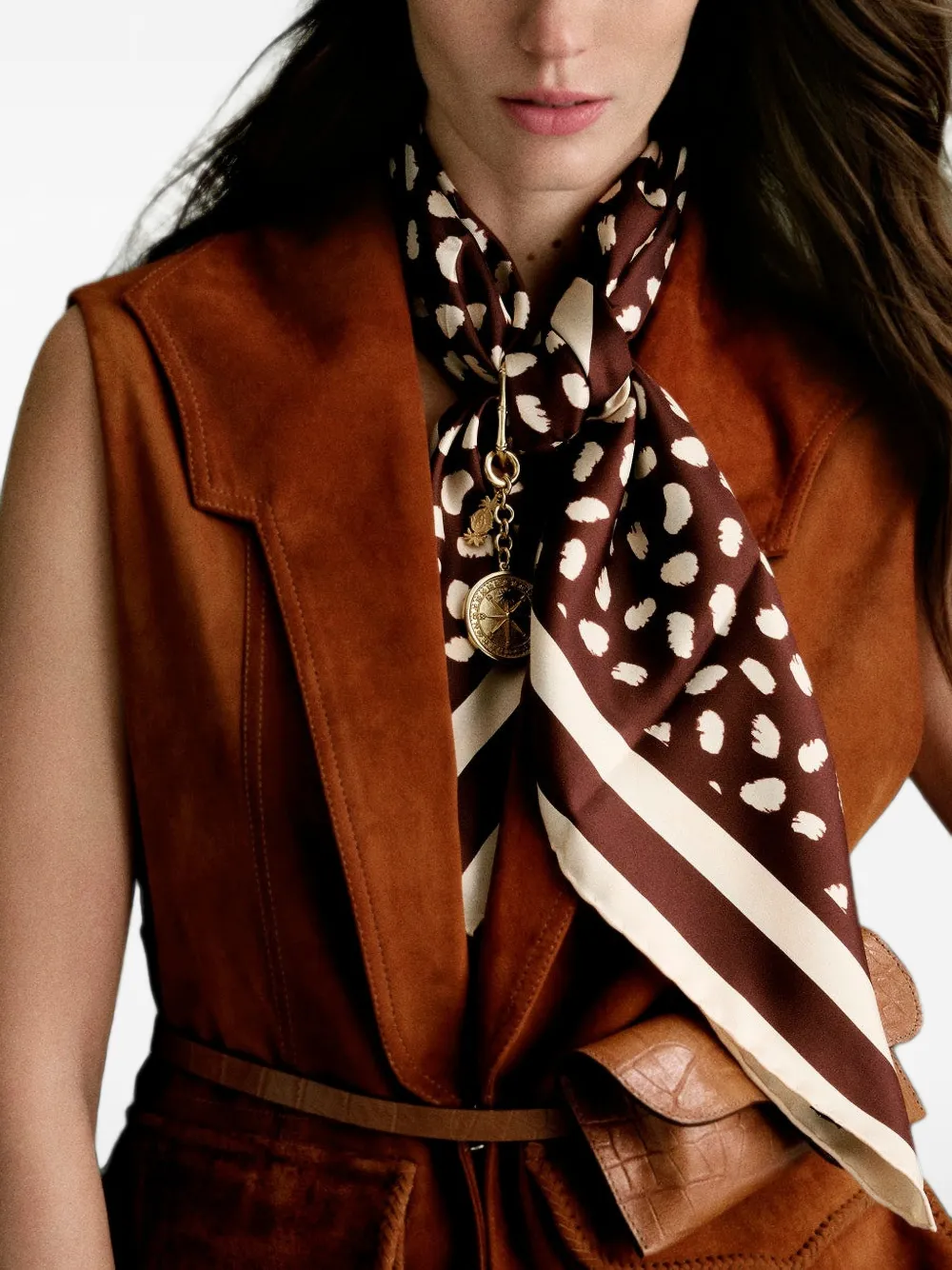Johanna Ortiz Visionary suede vest Bruin