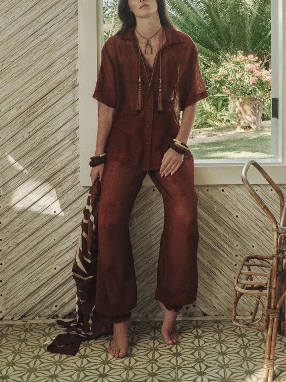 Johanna Ortiz Palm Nomad broek Rood
