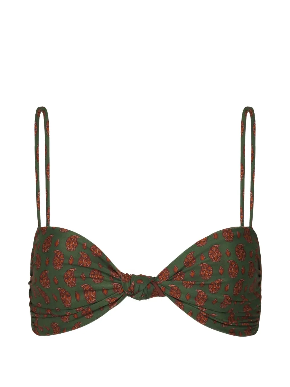 Johanna Ortiz Bandana Marina paisley-print bikini top - Grün