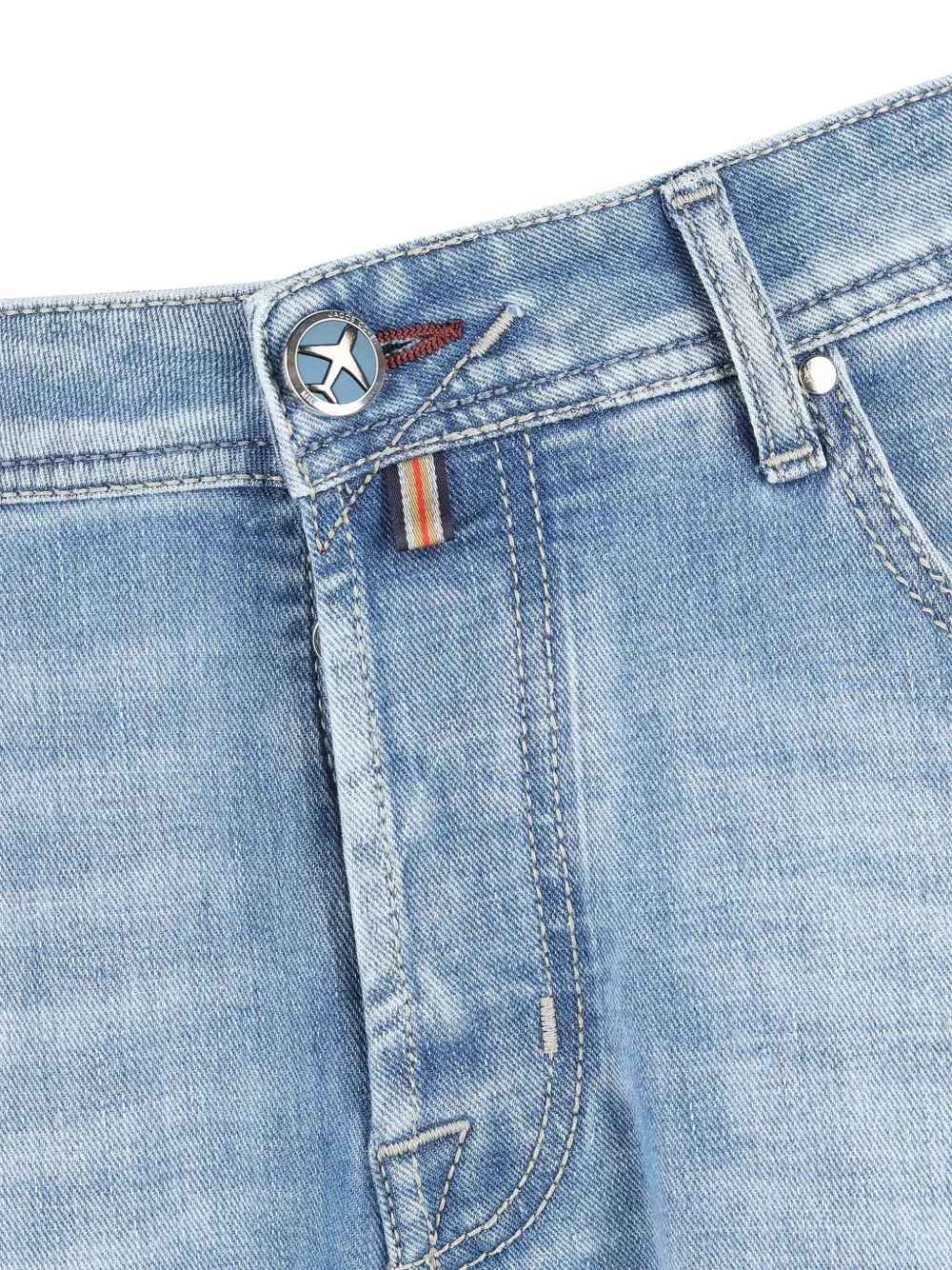 Jacob Cohën Bard embroidered-logo straight-leg jeans Blauw