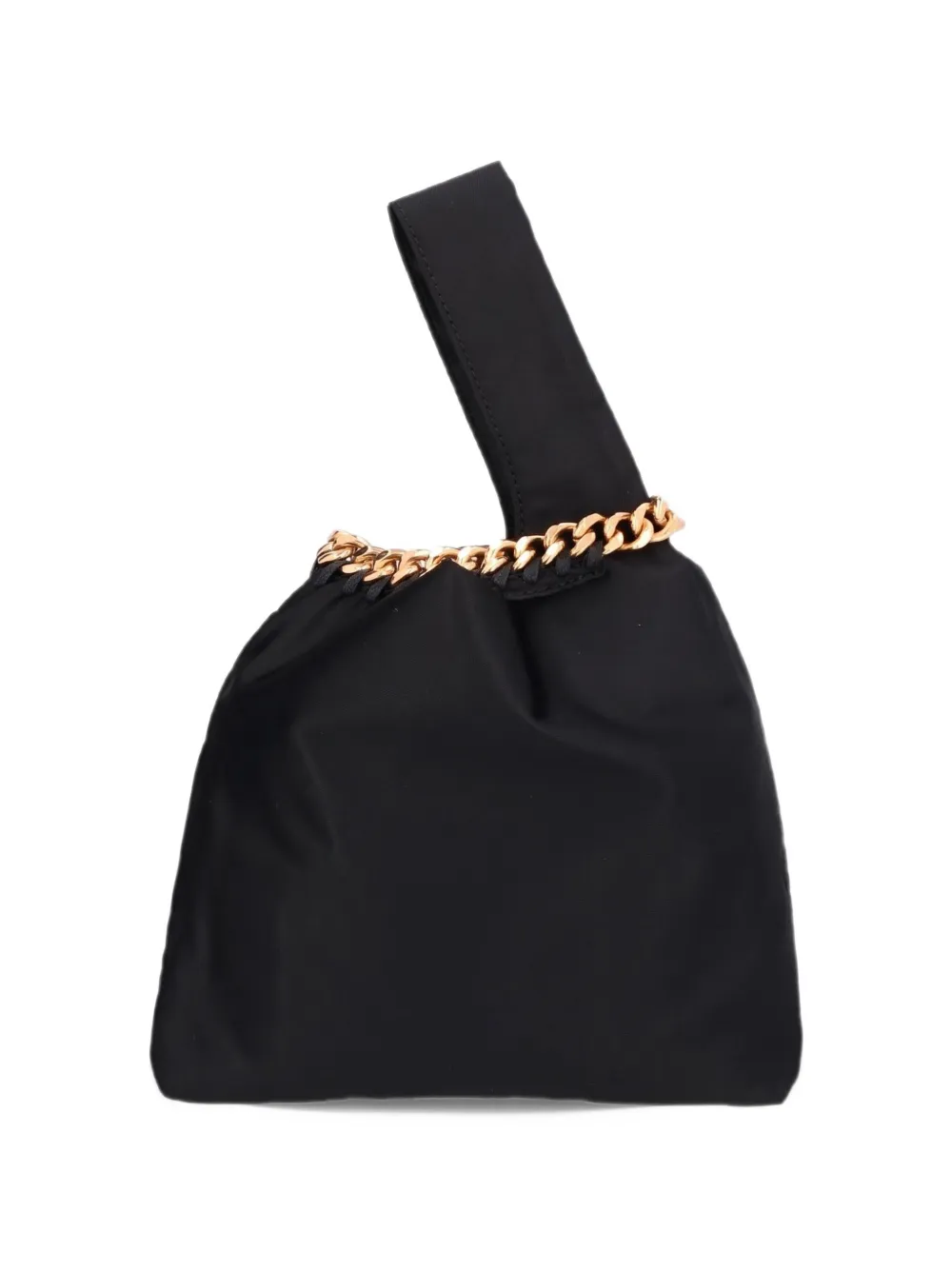 Stella McCartney Falabella satin clutch bag Zwart
