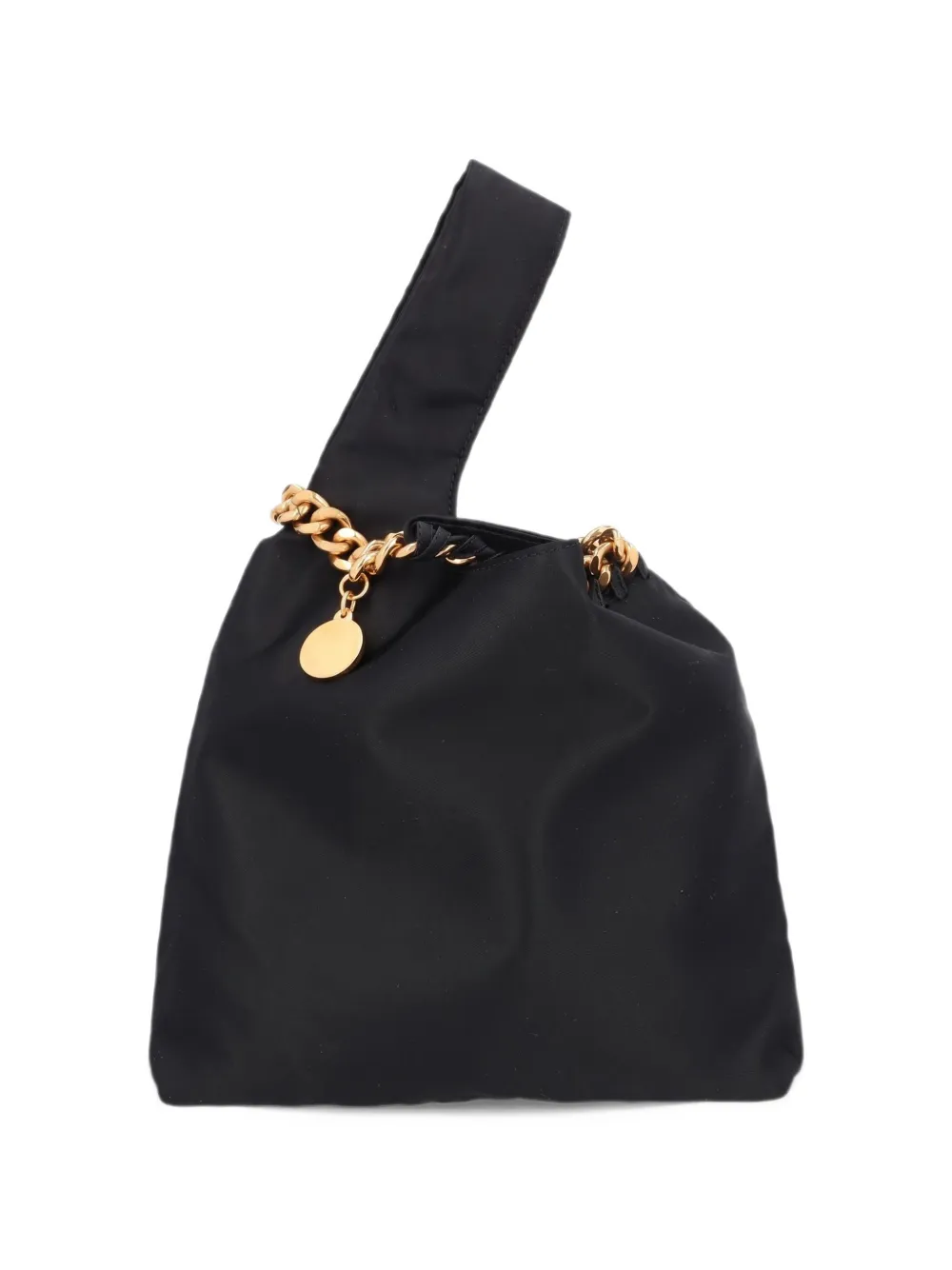Stella McCartney Falabella satin clutch bag - Nero