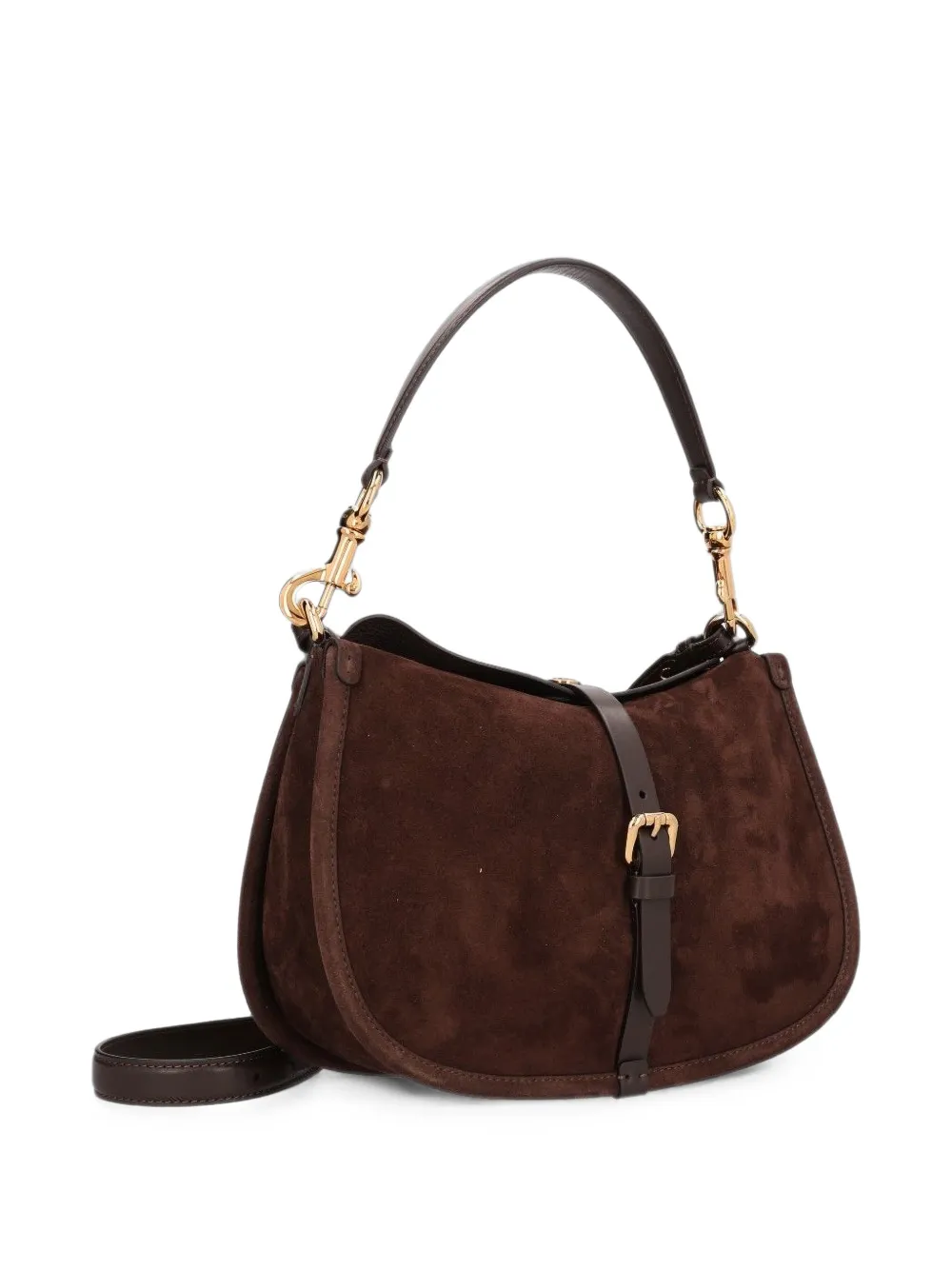 ETRO Medium Pony suède schoudertas Bruin
