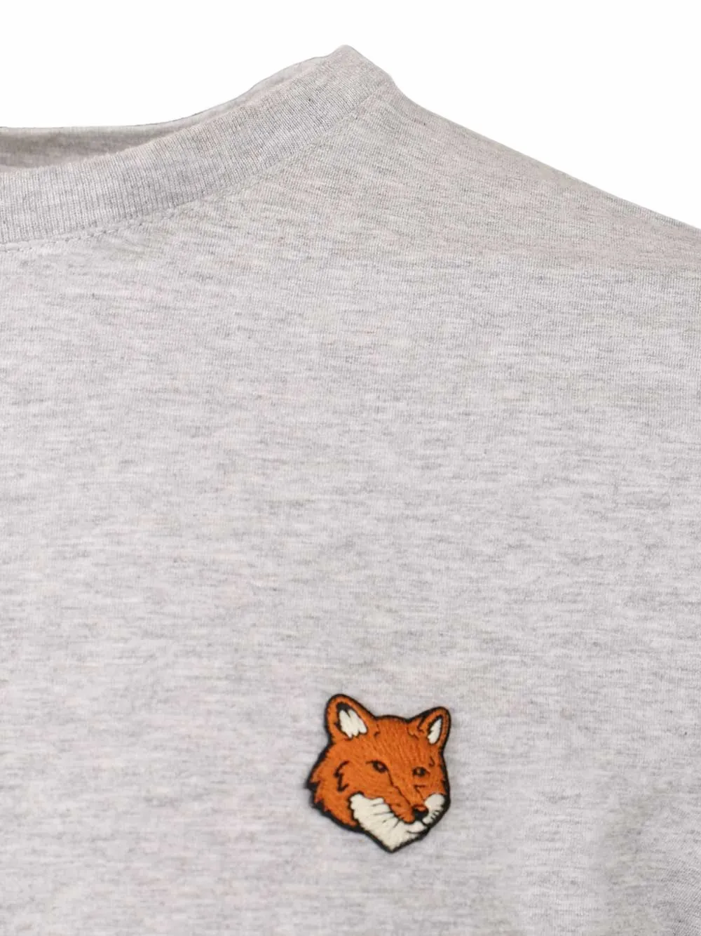Maison Kitsuné T-shirt met vossenkop Grijs