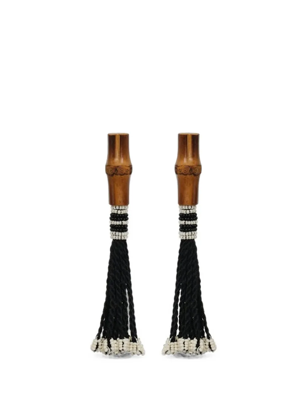 Johanna Ortiz Orecchini Gaucho Of The Bamboo Road con nappa - Marrone