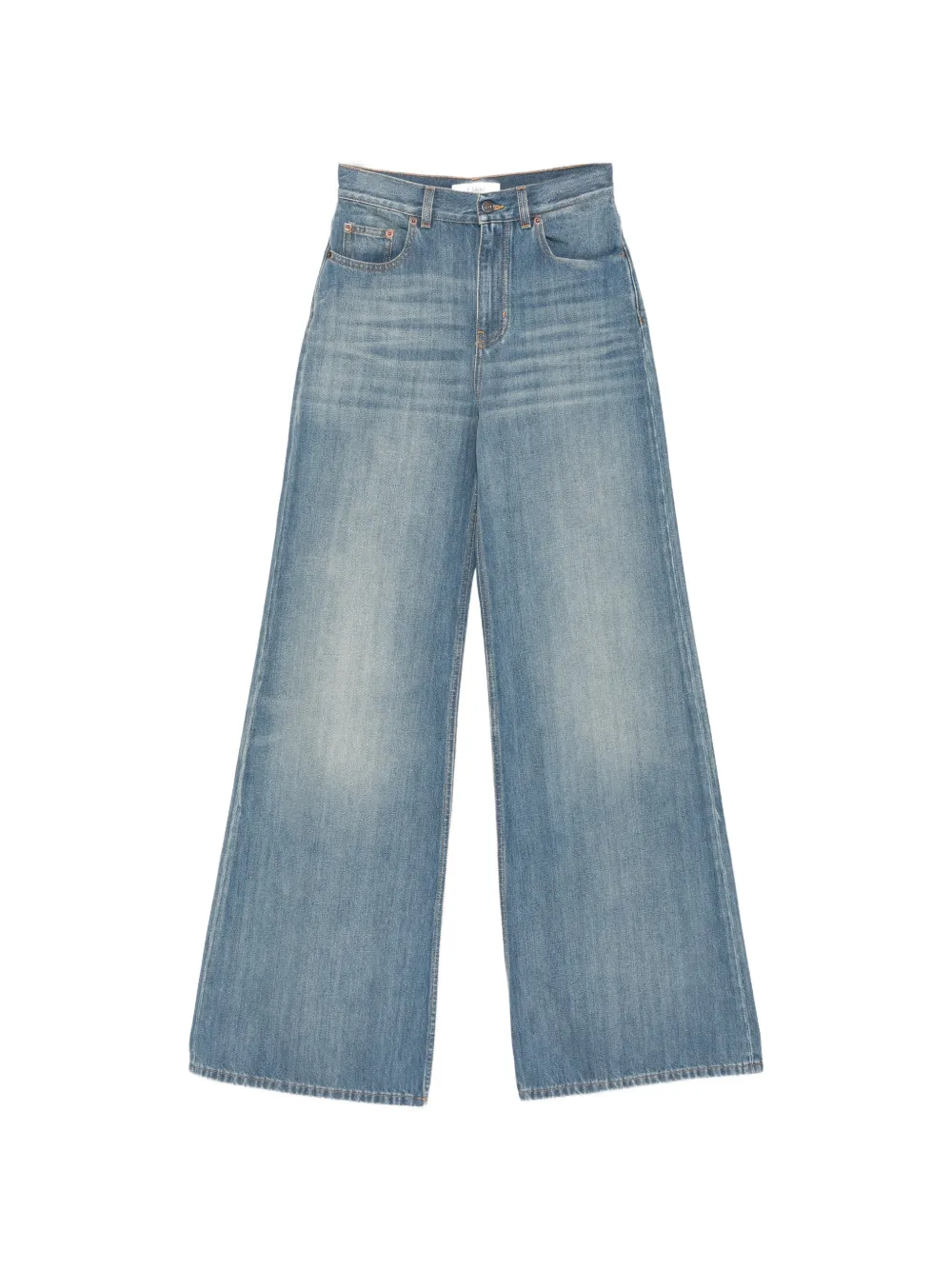 Chloé high-rise wide-leg jeans in denim - Blu