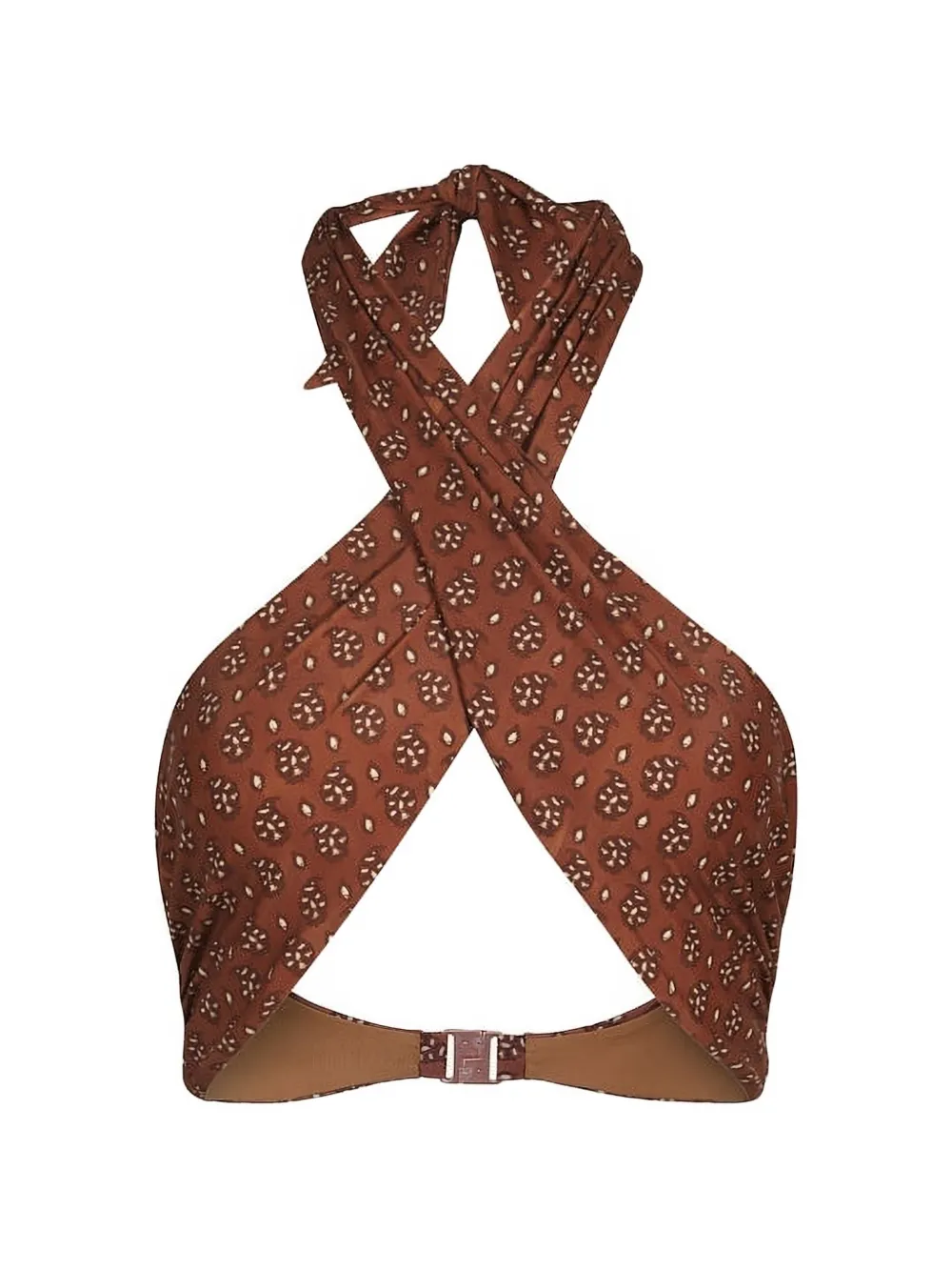 Johanna Ortiz Spice printed bikini top - Braun
