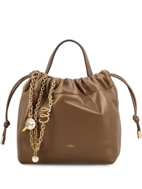 Chloé mini Icons shoulder bag with chain in soft leather