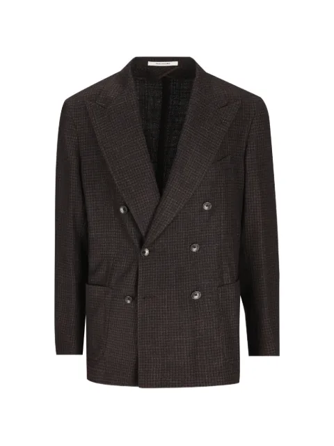 Tagliatore double-breasted micro-check jacket