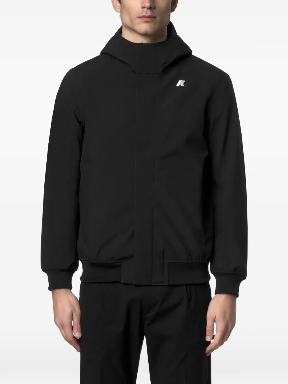 K-Way Joachim Bonded jack met capuchon Zwart