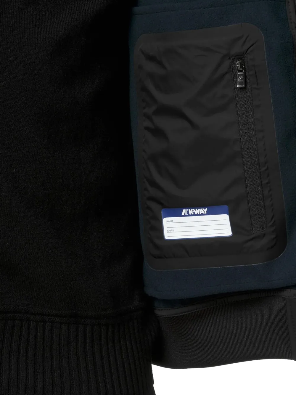 K-Way Joachim Bonded jack met capuchon Zwart