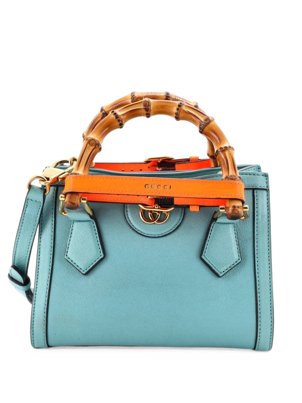 Gucci Pre-Owned Mini Diana NM Bamboo Handle Tote Bag - Blau