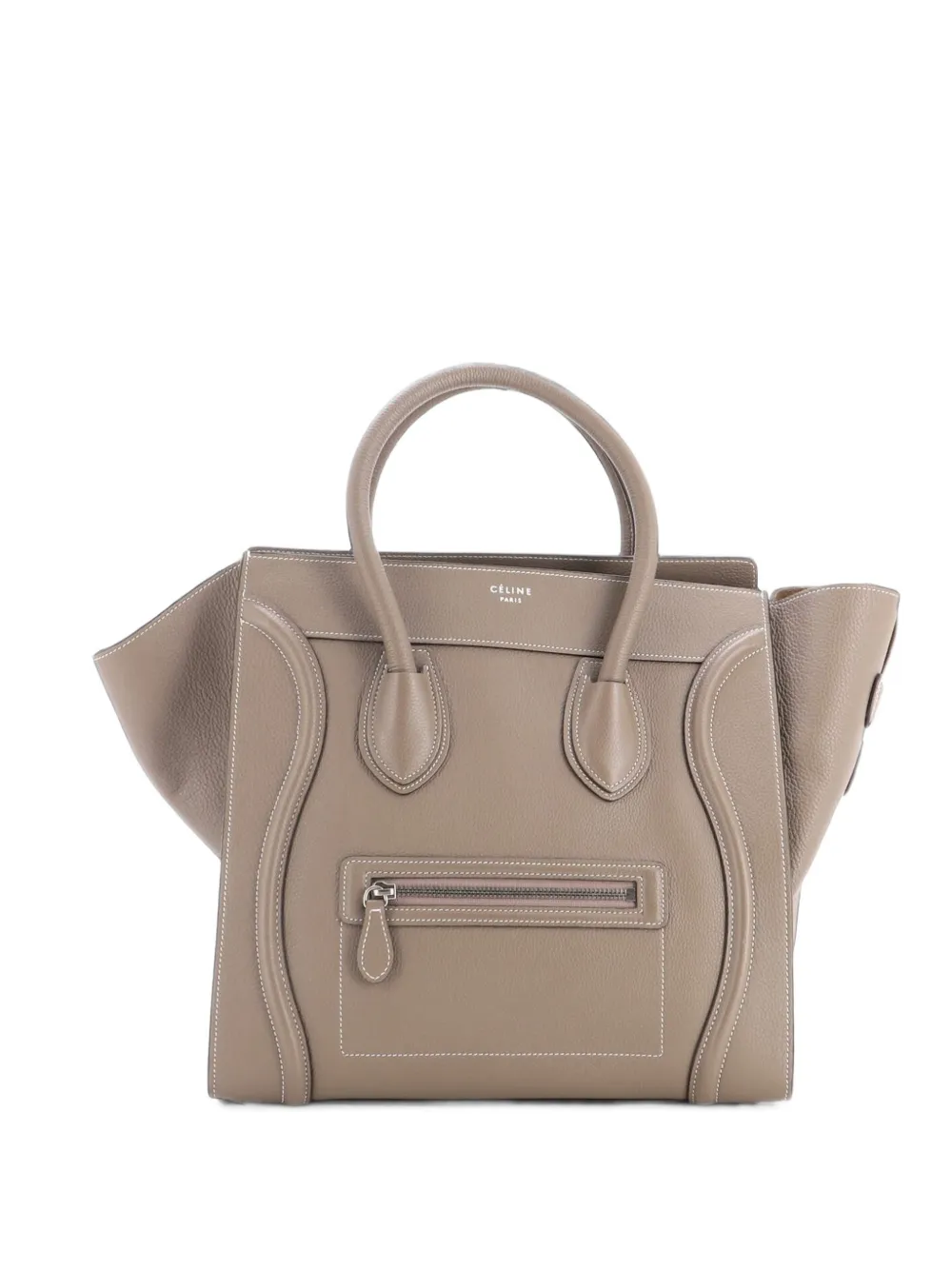 Celine Pre-Owned Luggage Bag Grainy Leather Mini tote bag - Grigio
