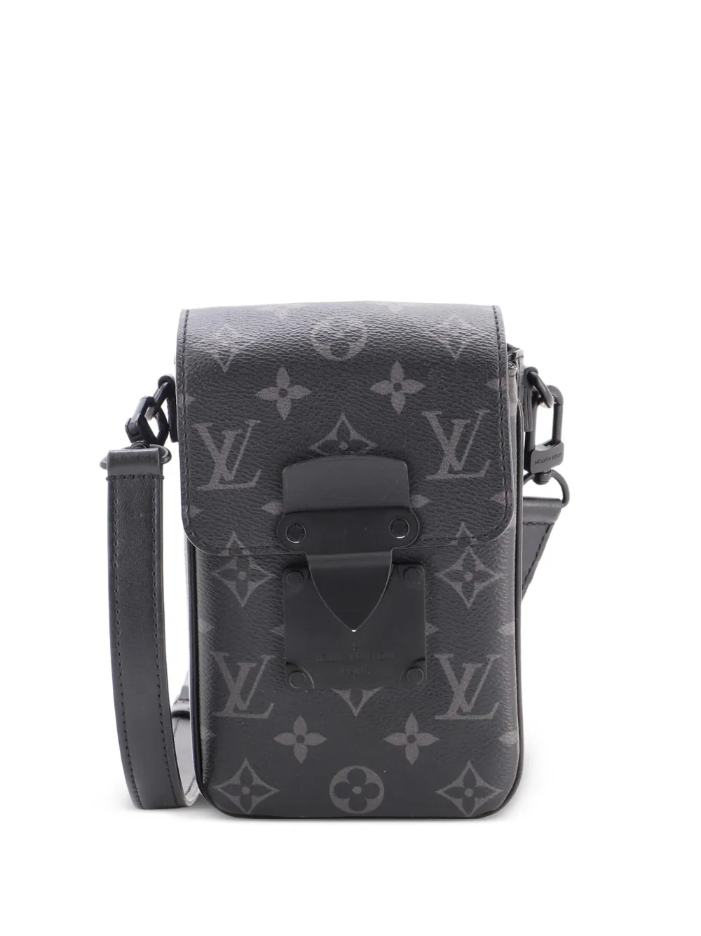 Louis Vuitton Pre-Owned S Lock Vertical Wearable Wallet Monogram Eclipse Canvas crossbody bag - Black