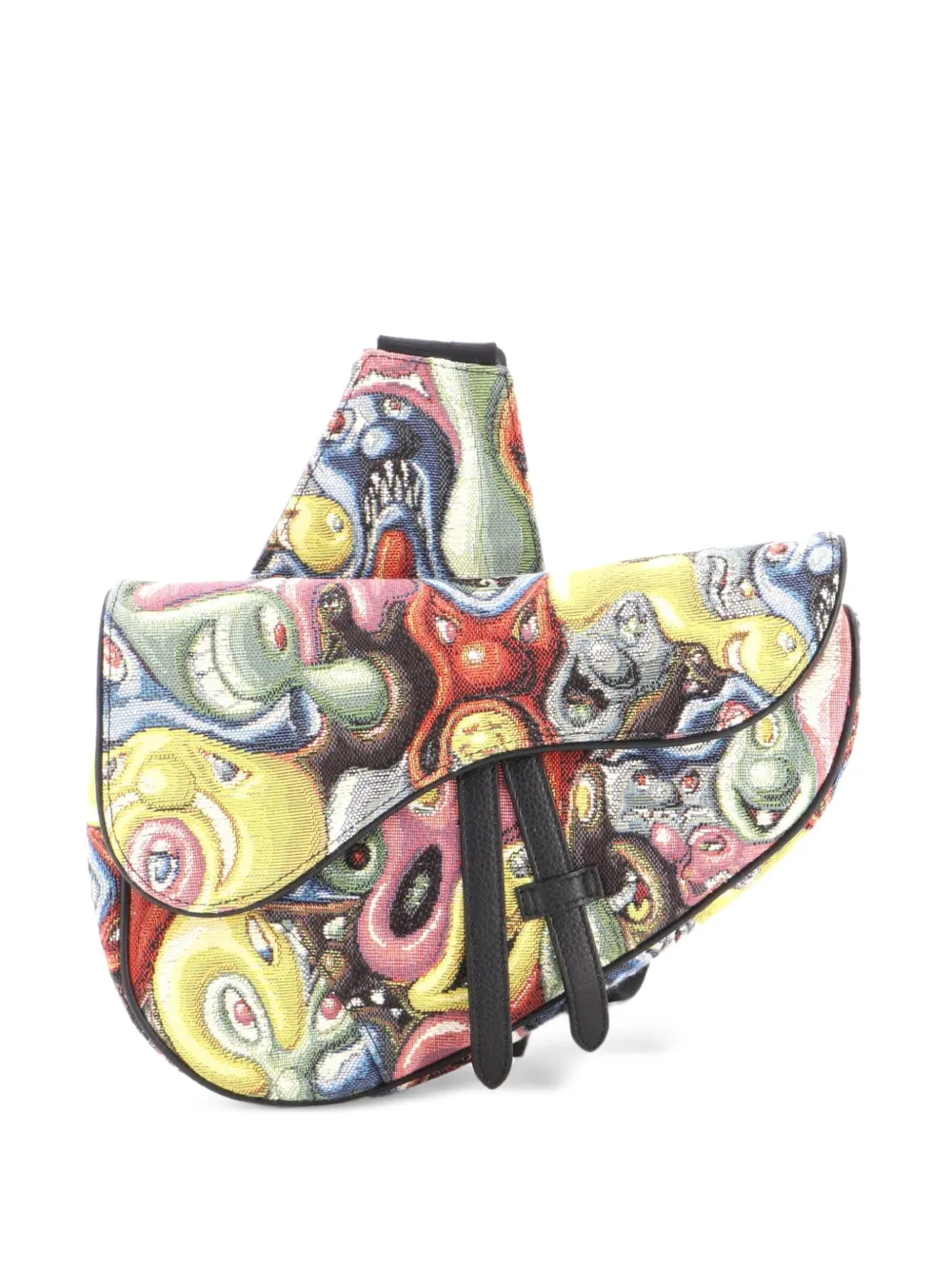 Christian Dior Pre-Owned Kenny Scharf Saddle Jacquard-Umhängetasche - Mehrfarbig
