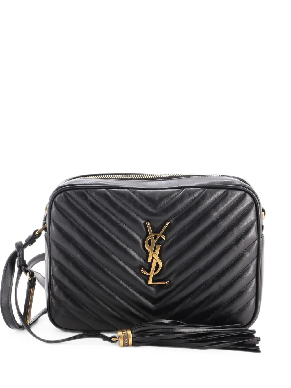 Saint Laurent Pre-Owned Lou Camera Bag Matelasse Chevron Leather Small crossbody bag - Schwarz