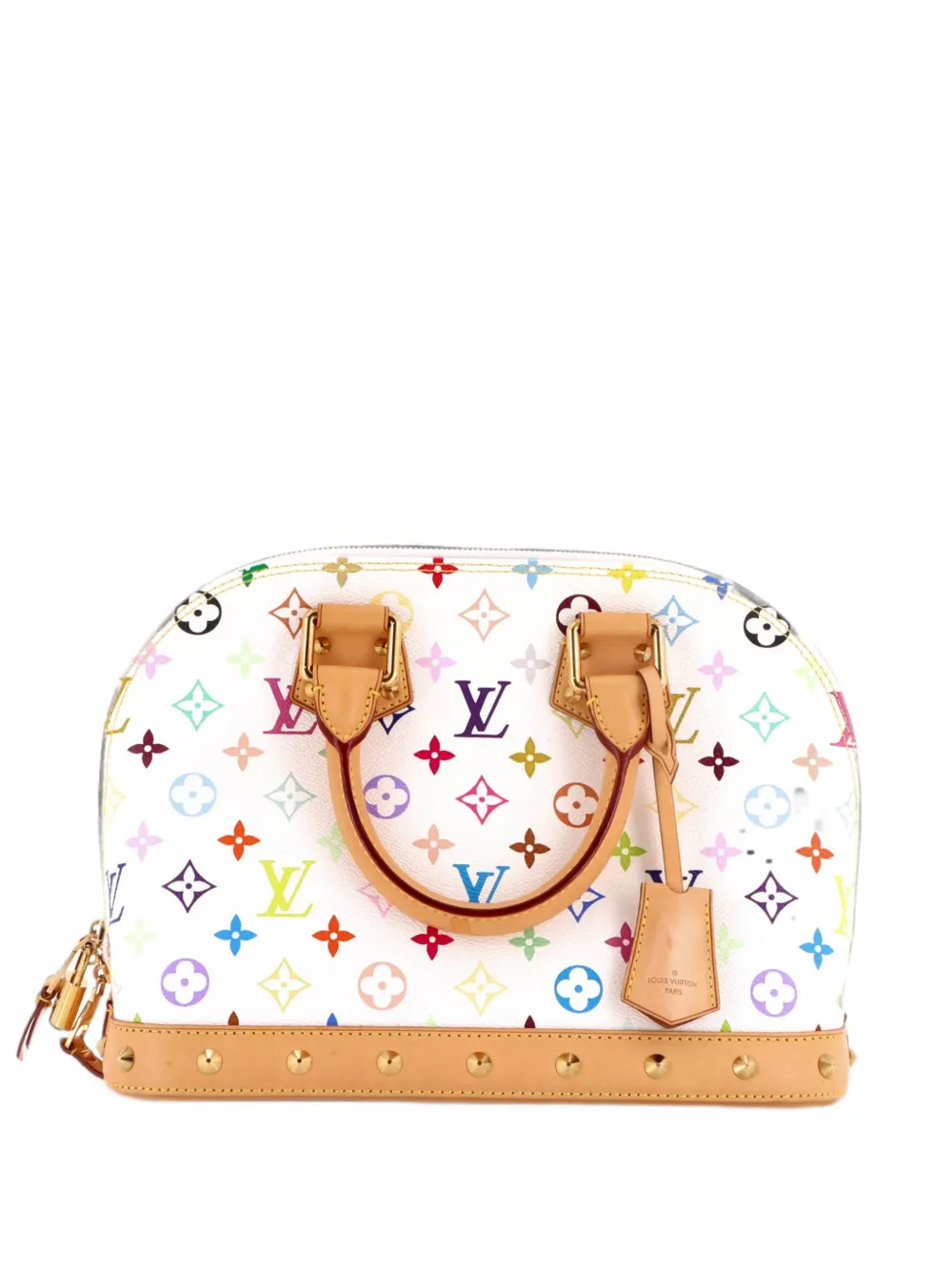 Louis Vuitton Pre-Owned Mehrfarbige Alma PM Satchel-Tasche mit Monogramm - Weiß