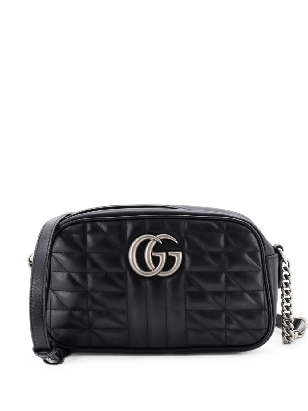 Gucci Pre-Owned Borsa a tracolla GG Marmont piccola in pelle matelassé - Nero