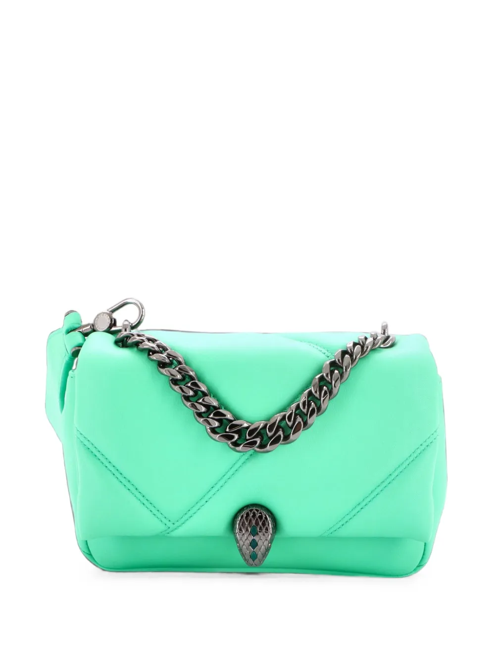 Bvlgari Pre-Owned Serpenti Cabochon Diagonal Quilted Leather Mini shoulder bag - Grün