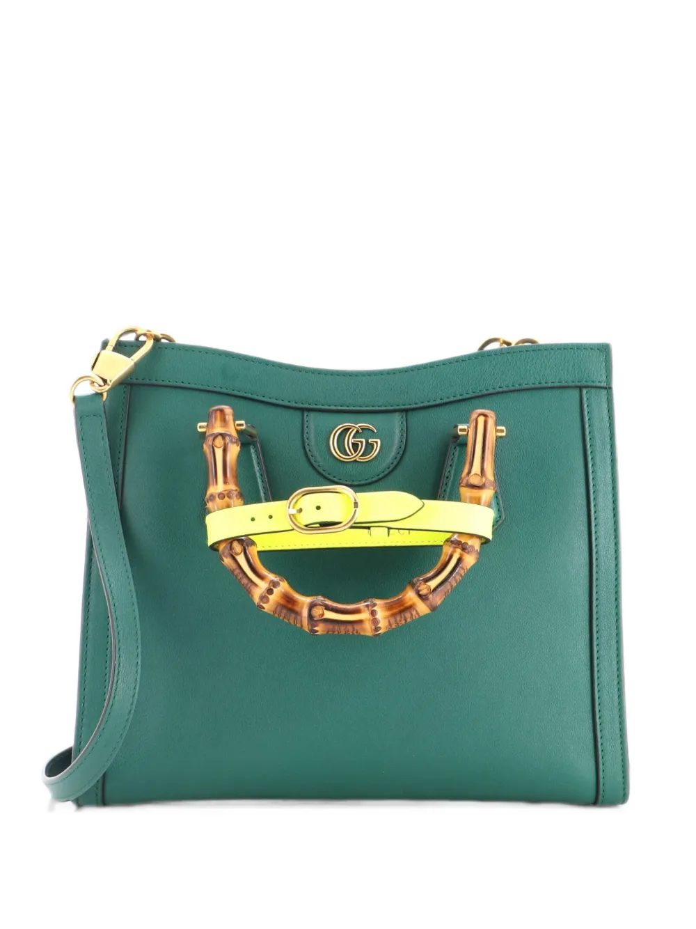 Gucci Pre-Owned Diana NM Bamboo Handle Leather Small tote bag - Grün